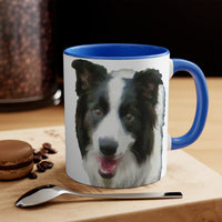 Border Collie Charm: Ceramic Accent Coffee Mug, 11oz