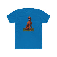 Vizsla 'Waiting For The Bride' Men's Fitted Cotton Crew Tee