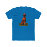 Vizsla 'Waiting For The Bride' Men's Fitted Cotton Crew Tee