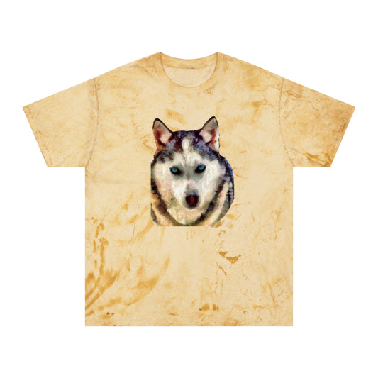 Siberian Husky 'Sacha' Unisex Cotton Color Blast T-Shirt