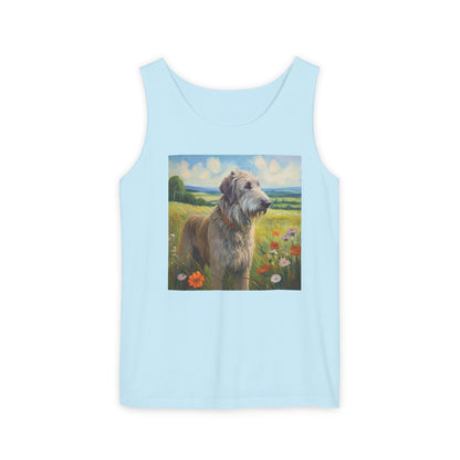 Irish Wolfhound Unisex Relaxed Fit Garment-Dyed Tank Top