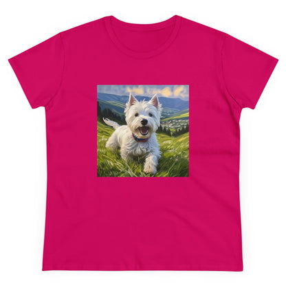 Westie Artistic Painting Women's Cotton Tee