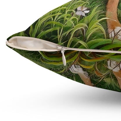 Mountain Cuir Spun Polyester Throw Pillow