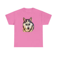 Siberian Husky 'Sacha' Unisex Heavy Cotton Tee