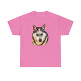 Siberian Husky 'Sacha' Unisex Heavy Cotton Tee