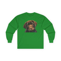 Chocolate Labrador Retriever Puppy Cotton Long Sleeve Tee