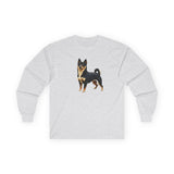 Black & Tan Shiba Inu  -  Unisex  Classic Cotton Long Sleeve Tee