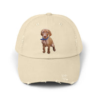 Vizsla Augie Test Unisex Distressed Cap