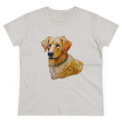 Golden Retriever Puppy Women's Midweight Cotton Tee