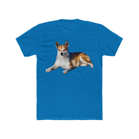 Norwegian Lundehund Men's Fitted Cotton Crew Tee