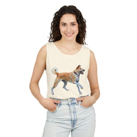 Korean Jindo Unisex Relaxed Fit Garment-Dyed Tank Top