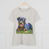 Rottweiler 'Lina; Women's Midweight Cotton Tee