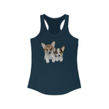 Exquisite Welsh Corgi 'Cousins' Women's Racerback Tank