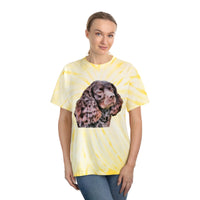 American Water Spaniel Unisex Cotton Tie-Dye Tee, Cyclone