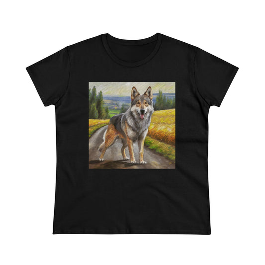 Czechoslovakian Vlcak 'Wolfdog' Women's Midweight Cotton Tee