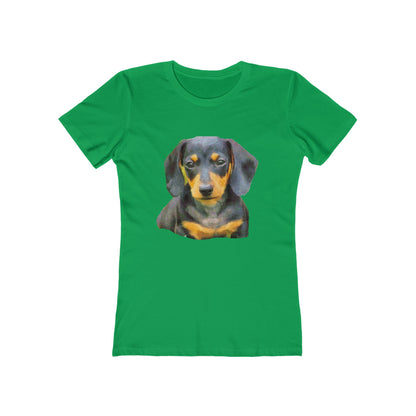 Dachshund 'Doxie #2' Women's Slim Fit T-Shirt