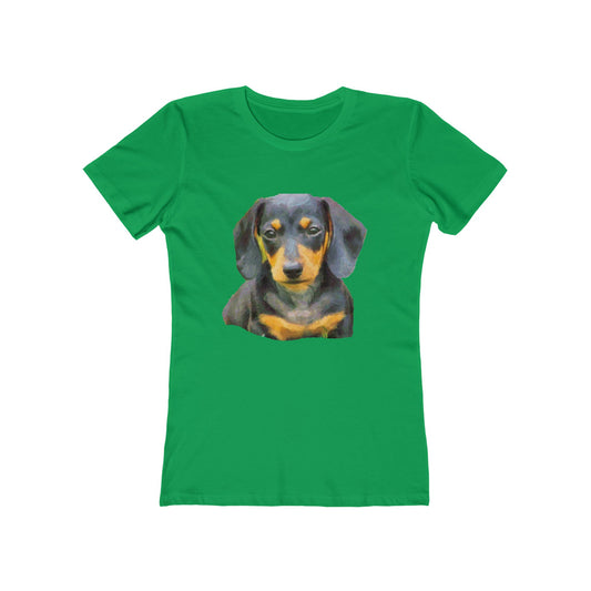 Dachshund 'Doxie #2' Women's Slim Fit T-Shirt