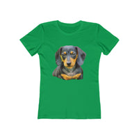 Dachshund 'Doxie #2' Women's Slim Fit T-Shirt