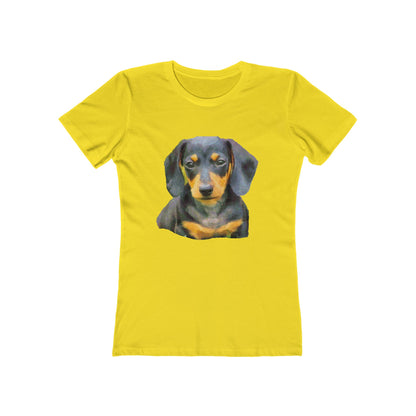 Dachshund 'Doxie #2' Women's Slim Fit T-Shirt