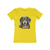 Dachshund 'Doxie #2' Women's Slim Fit T-Shirt