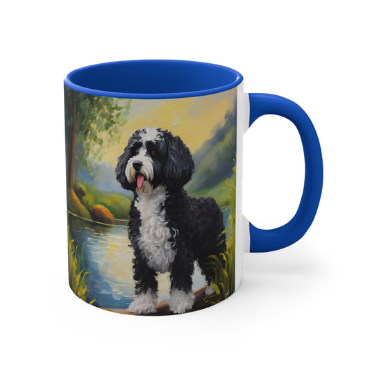 Cheerful Portuguese Water Dog Ceramic Mug