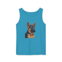 German Shepherd Puppy Unisex Relaxed Fit Garment-Dyed Tank Top