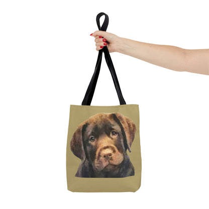 Chocolate Labrador Retriever Puppy Tote Bag