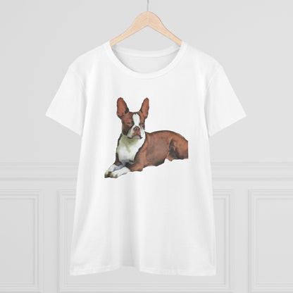 Boston Terrer 'Seely' Women's Midweight Cotton Tee