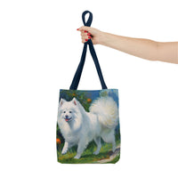 Japanese Spitz Polyester Tote Bag (AOP)