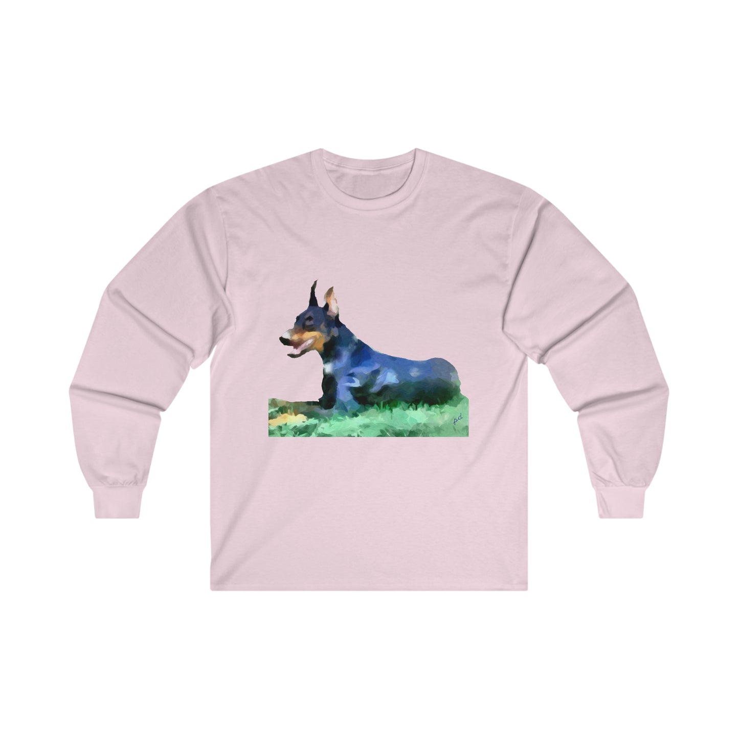 Doberman Pinscher Unisex Cotton Long Sleeve Tee
