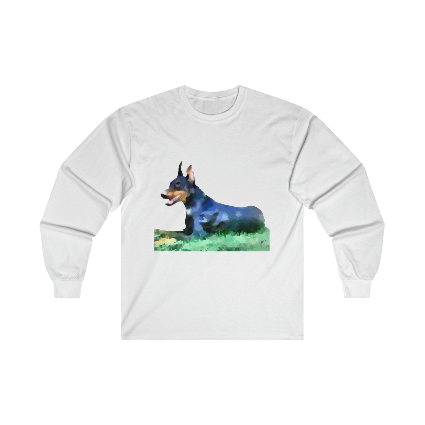 Doberman Pinscher Unisex Cotton Long Sleeve Tee