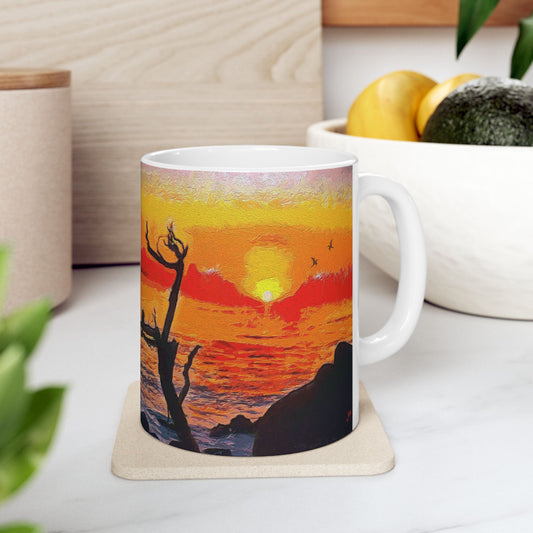 Big Sur Sunset at Pfeiffer Beach Ceramic Mug 11oz