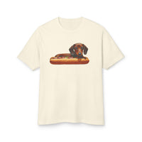 Dachshund  --  Weiner Dog  --  Unisex Relaxed Fit Garment-Dyed Heavyweight Cotton Tee