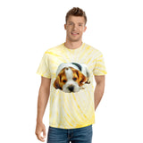 English Foxhound 'Sasha' Unisex Cotton Tie-Dye Tee, Cyclone