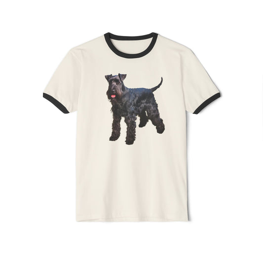 Kerry Blue Terrier Unisex Cotton Ringer T-Shirt