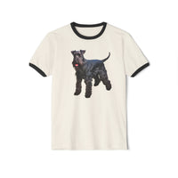 Kerry Blue Terrier Unisex Cotton Ringer T-Shirt