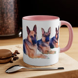 German Shepherd Trio Accent Coffee Mug, 11oz