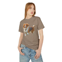 Nederlandse Kooikerhondje  Unisex Relaxed Fit Garment-Dyed Heavyweight Cotton Tee