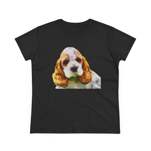 Cocker Spaniel 'Hogan' Women's Midweight Cotton Tee