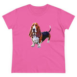 Basset Hound  --  Women's Midweight Cotton Tee