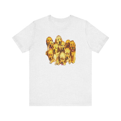 Golden Retriever Puppies Unisex Jersey Short Sleeve Tee