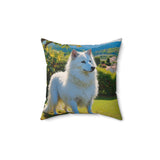 Volpino Italiano - Spun Polyester Throw Pillow