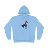 Doberman Pinscher Unisex Fleece Lined Pullover Hoodie Sweatshirt