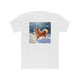 Finnish Spitz - Men's Fitted Cotton Crew Tee