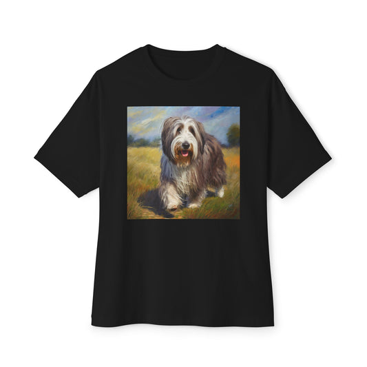 Bearded Collie Unisex Oversized Boxy T-Shirt