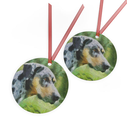 Catahoula 'Clancy' Metal Ornaments