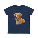 Golden Retriever Puppy Women's Midweight Cotton Tee