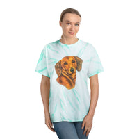 Dachshund 'Doxie 1' Unisex Cotton Tie-Dye Tee, Cyclone