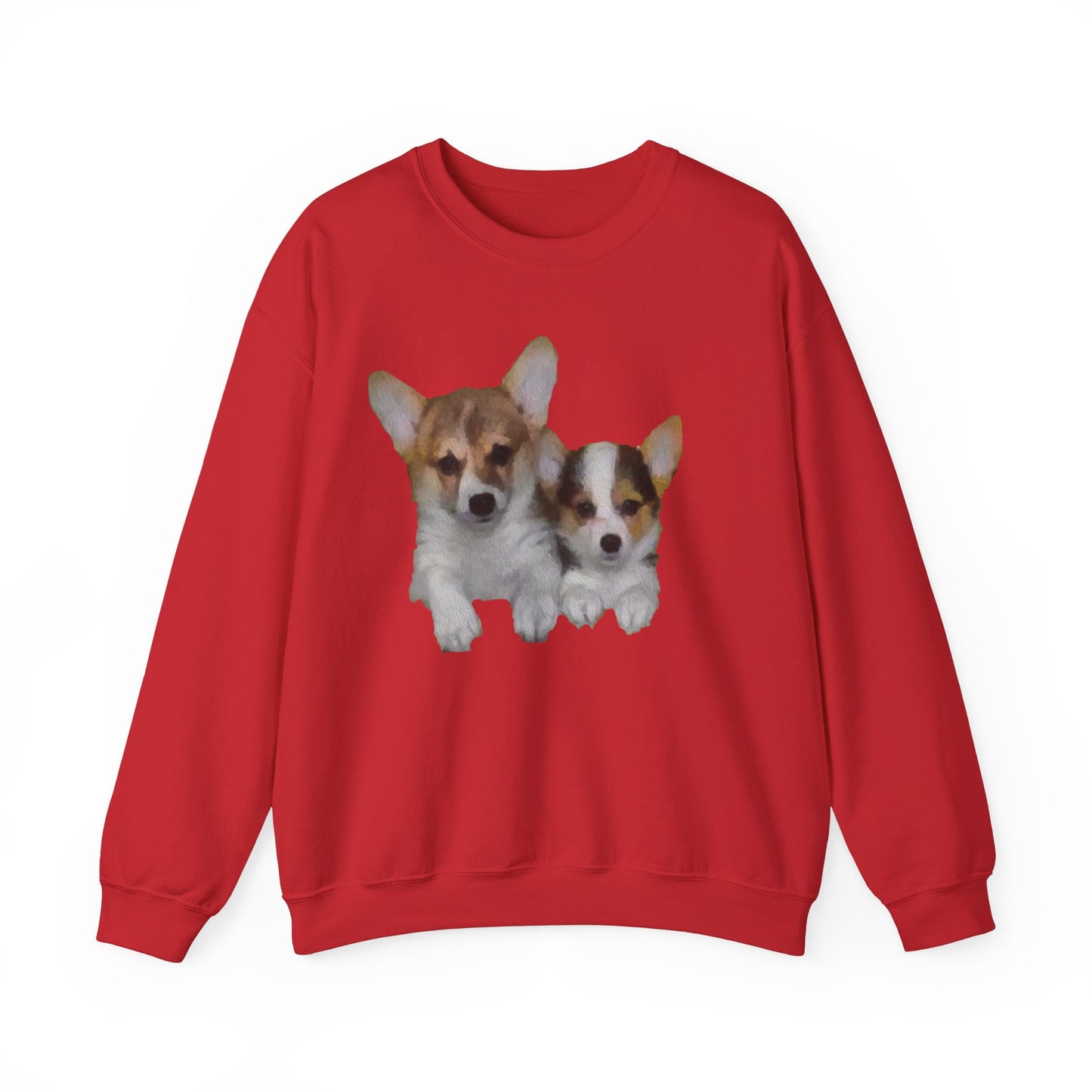 Exquisite Welsh Corgi 'Cousins' Unisex 50/50 Crewneck Sweatshirt by DoggyLips™