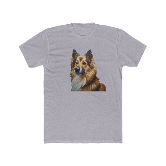 Icelandic Sheepdog Men's Fitted Cotton Crew Tee